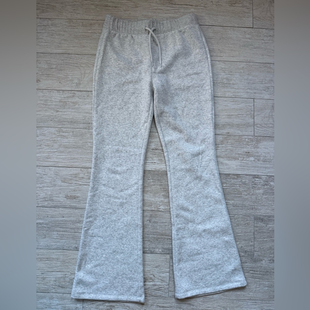 NWOT Light Gray fleece Flared Sweatpants
